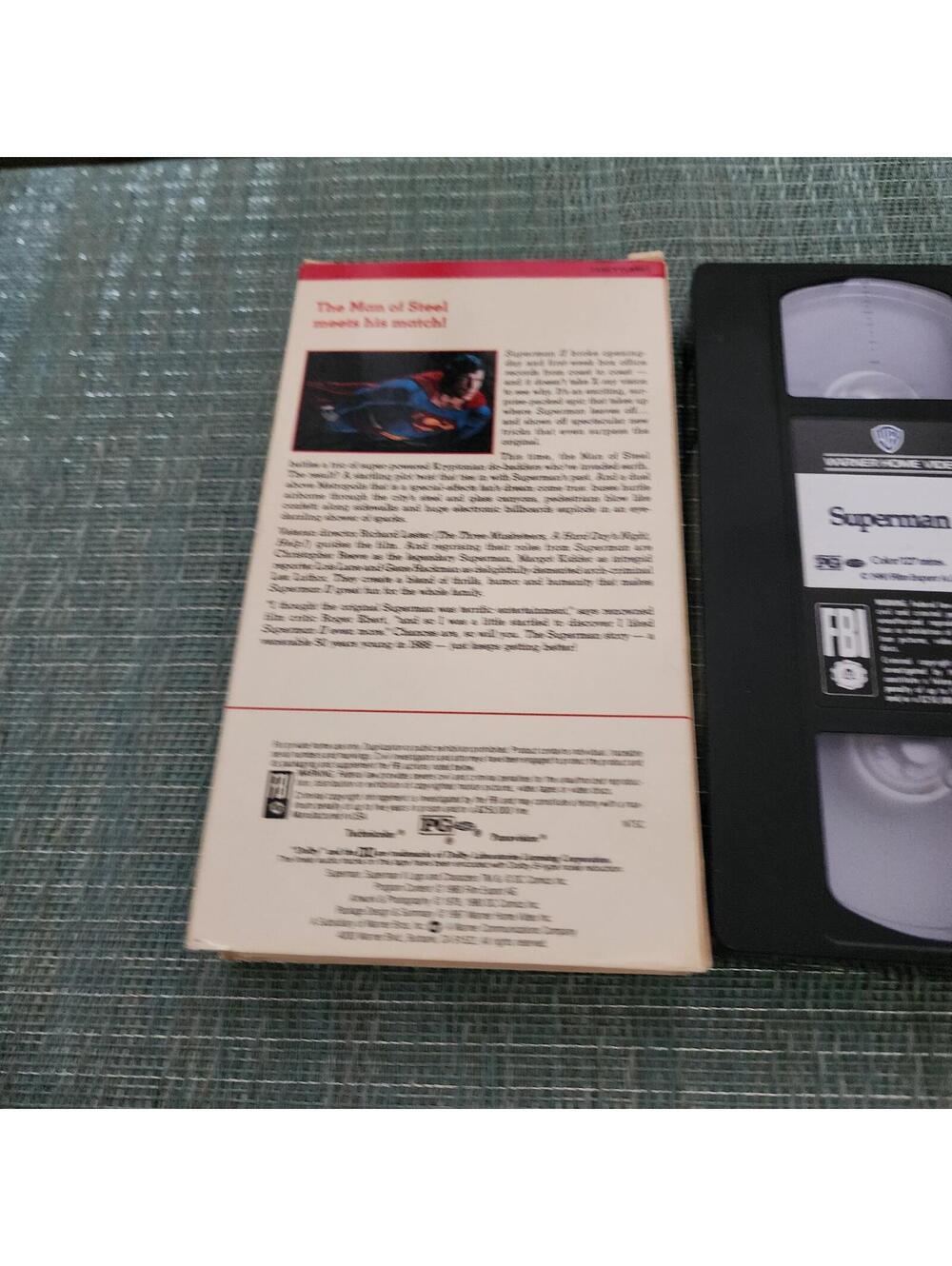 Superman II VHS Christopher Reeve Gene Hackman Warner Home Video Tested - Picture 3 of 5
